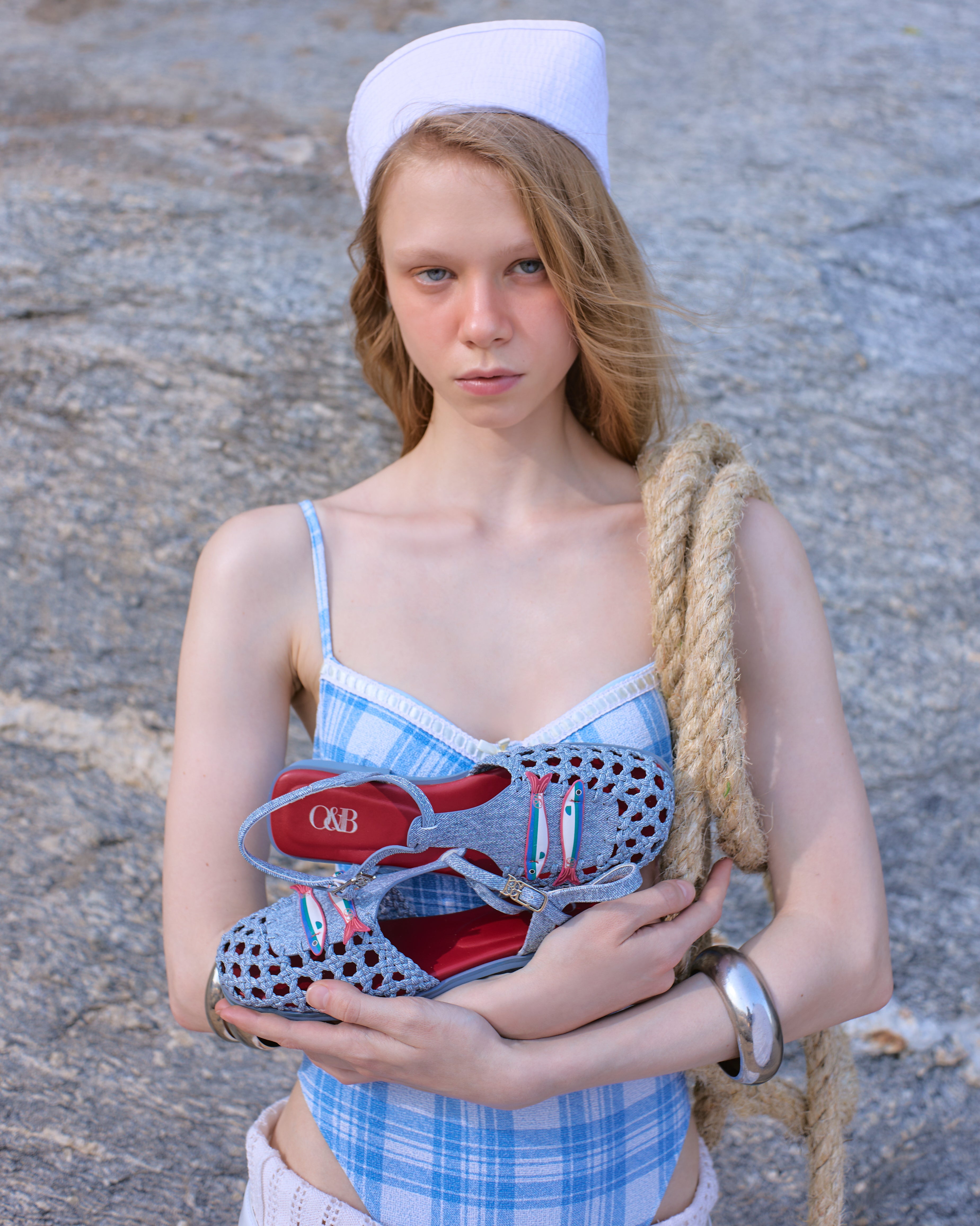 Sardine Sandals In Sardine Festa Blue