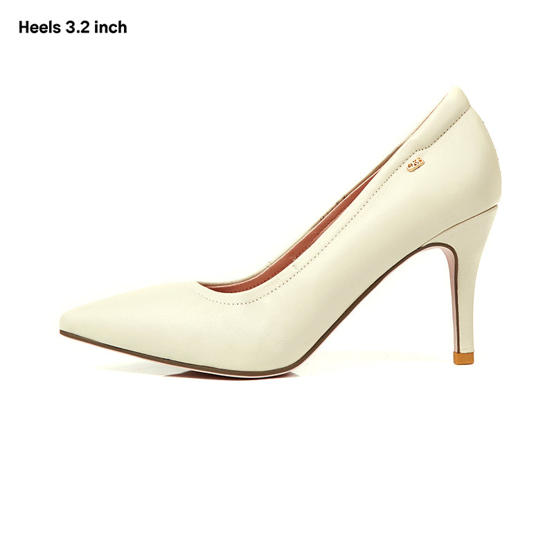 O&B Diana Heel 3.2 INC in Ivory White